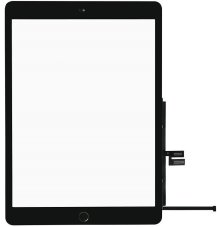 Apple iPad 7 (10.2) 2019, iPad 8 (10.2) 2020 - dotyková plocha, sklo (digitizér) + domovské tlačítko - černý barva