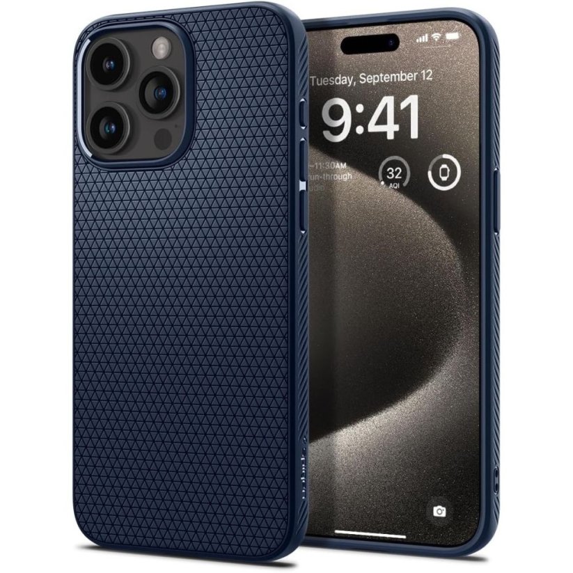 Kryt Spigen Liquid Air iPhone 15 Pro Max Navy Blue