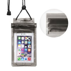 Vodeodolné púzdro Waterproof Bag Mobile Phone With Zipper Closing Black