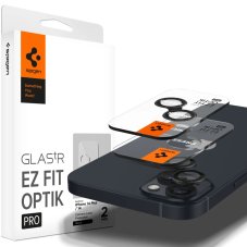 Edzett védőüveg zadnej kamery Edzett védőüveg zadnej kamery Spigen Optik.Tr ”Ez Fit” Camera Protector 2-Pack iPhone 14 / 14 Plus / 15 / 15 Plus Black