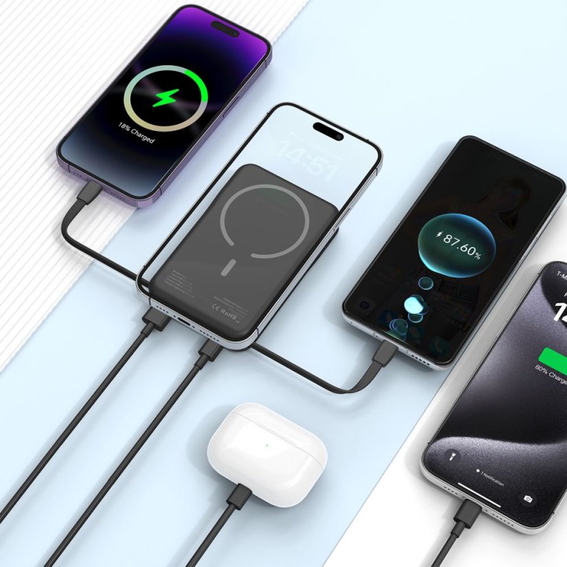 Externá batéria Tech-Protect Pb31 Lifemag Magsafe Power Bank 10000Mah Black