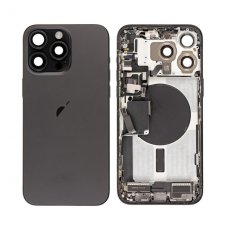 Apple iPhone 14 Pro Max - Hátsó ház előre telepített alkatrészekkel (Space Black)