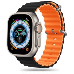 Remienok Tech-Protect Iconband Pro Apple Watch 6 / 7 / 8 / 9 / 10 / SE / Ultra 1 / 2 (44 / 45 / 46 / 49 mm) Black/Orange