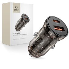Tech-Protect Cc01 2portová nabíječka do auta PD 45W / QC3.0 černá Tech-Protect Cc01 2portová nabíječka do auta PD 45W / QC3.0 černá