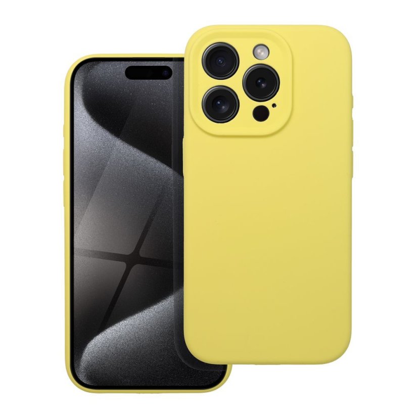 Kryt Case Silicone 2mm iPhone 14 Lemon