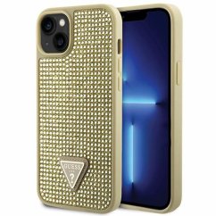Kryt Guess Case iPhone 13 / 14 / 15 Guhcp14Shdgtpd (Rhinestone Triangle) Gold