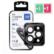 Edzett védőüveg Camera Lens Protector Blue Star Easy Install iPhone 15 Pro / 15 Pro Max Black