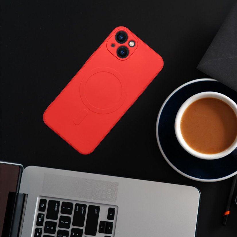 Kryt Case iPhone 11 Silicone Mag Cover s MagSafe Red