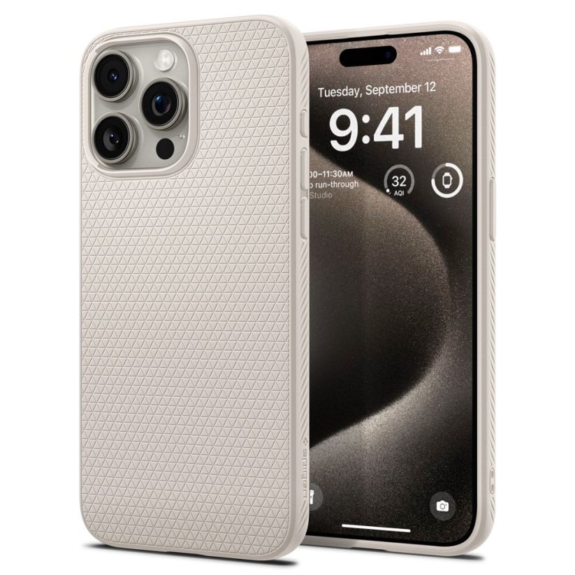 Kryt Spigen Liquid Air iPhone 15 Pro Max Natural Titanium