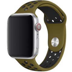 Remienok pre Apple Watch (38/40/41mm) Sport, olive-flak (veľkosť S) Remienok pre Apple Watch (38/40/41mm) Sport, olive-flak (veľkosť S)