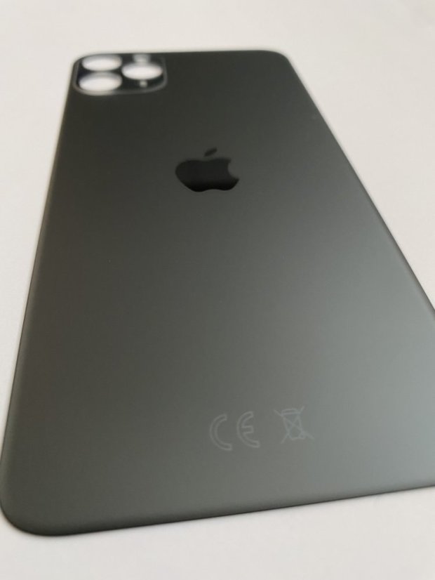 Apple iPhone 11 Pro - Sklo zadného housingu so zväčšeným otvorom na kameru (Space Grey)