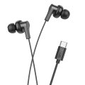 Fejhallgató vezetékes fülhallgató USB C Hoco M114 Black