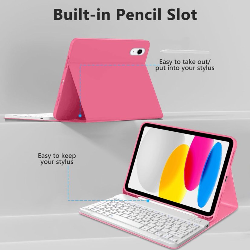 Kryt Tech-Protect SC Pen + Keyboard iPad 10.9” 10 / 2022 / 11” 11 / 2025 Magenta