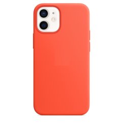 iPhone 12 mini Silicone Case s MagSafe - Electric Orange design (oranžový)