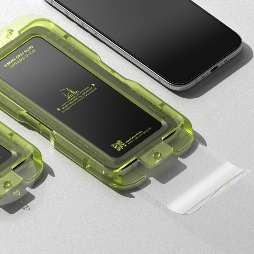 2ks v balení, set ochranných skiel Ringke Easy Slide 2-Pack iPhone Air Black