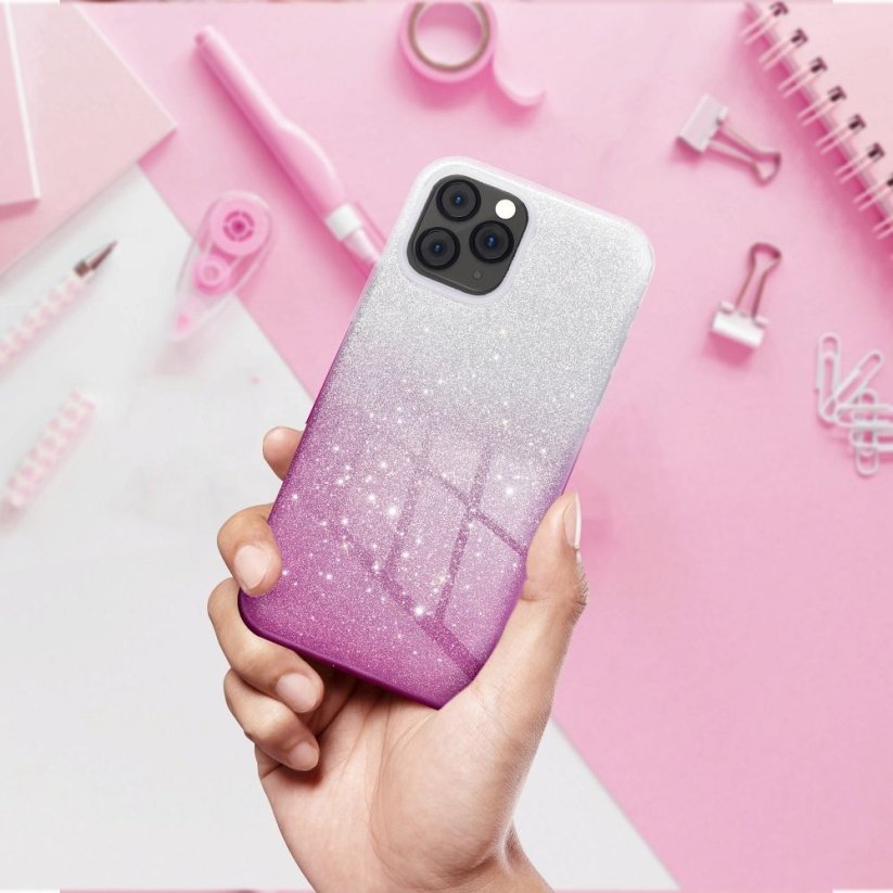 Kryt Shining Case Samsung Galaxy S23 FE Priesvitný Pink