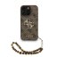 Guess PU 4G Metal Logo Strap zadný kryt pre iPhone 16 Pro Max Brown