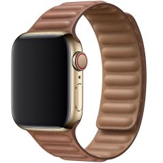 Koženkový remienok Leather Link pre Apple Watch (38/40/41mm) Brown