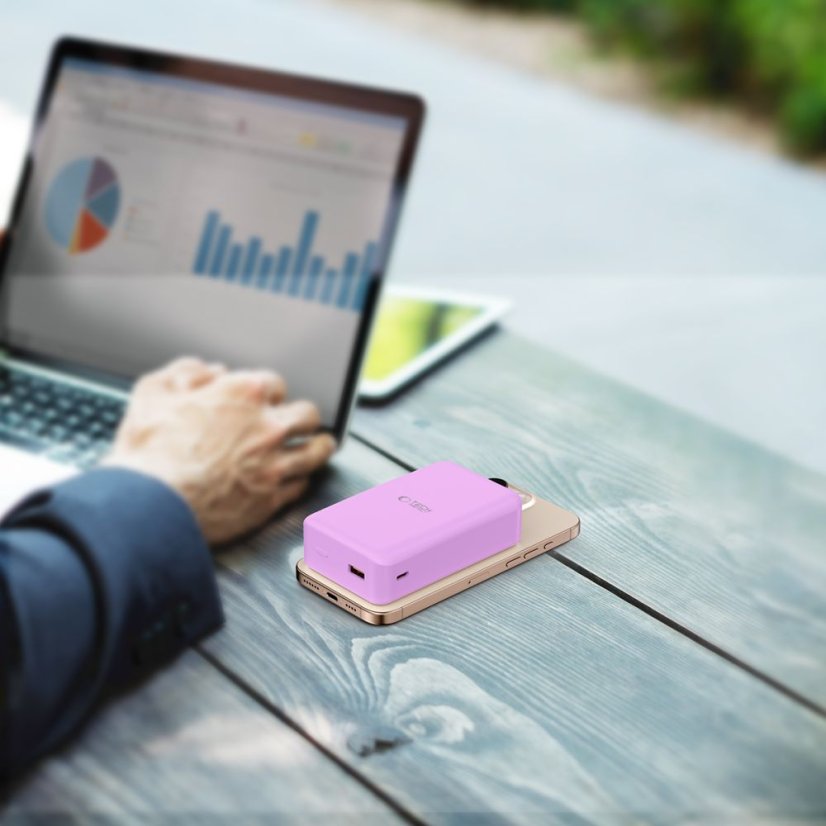 Externá batéria Tech-Protect Pb12 Lifemag Magsafe Power Bank 20000Mah Lilac