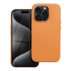 Kryt Leather Mag Cover Case iPhone 15 Pro Orange