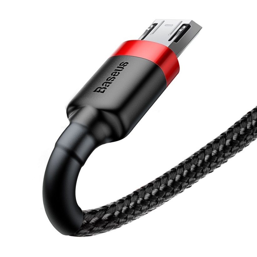 BASEUS Micro USB kábel 1,5A 2metrový červeno-čierny CAMKLF-C91