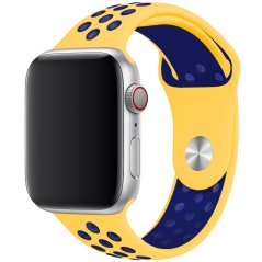 Remienok pre Apple Watch (38/40/41mm) Sport, yellow-midnight blue (veľkosť L)