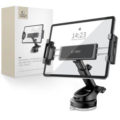Držiak do auta Tech-Protect V4 Universal Windshield & Dashboard Car Mount For Tablet Black