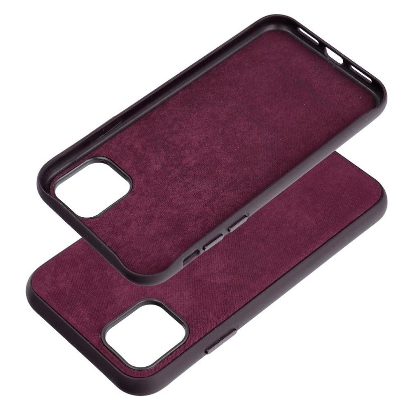Kryt Woven Mag Cover Case s MagSafe iPhone 11 Burgundy