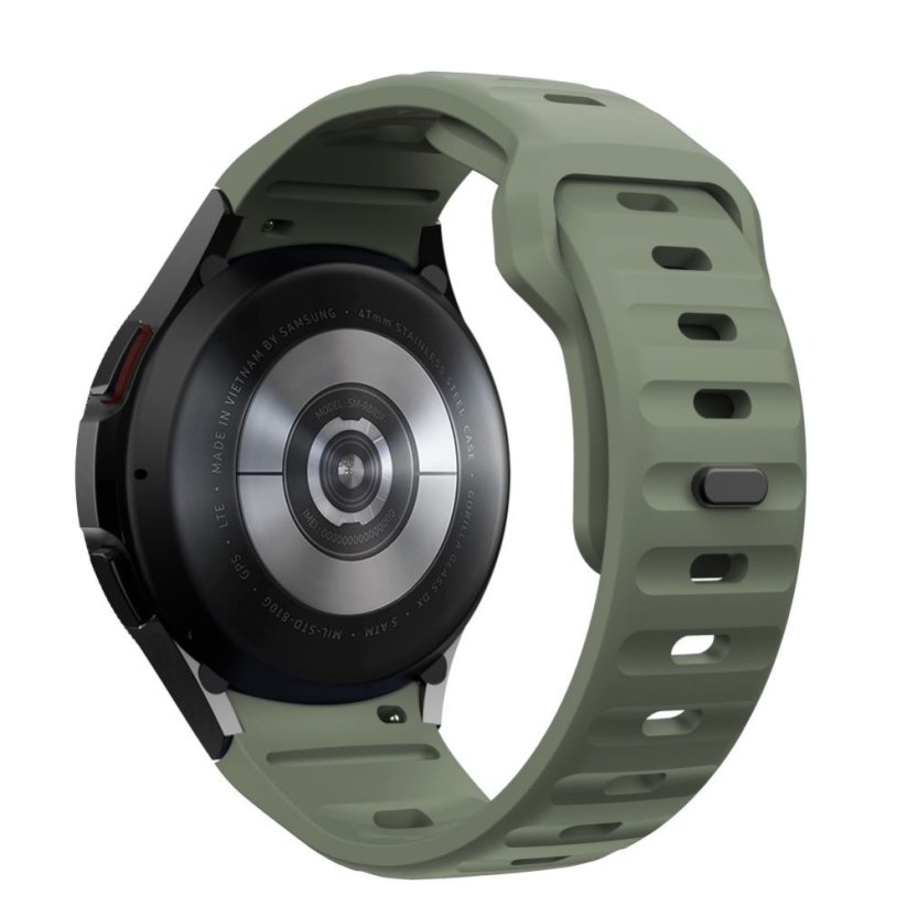 Remienok Tech-Protect Silicone Line Samsung Galaxy Watch 4 / 5 / 5 Pro / 6 / 7 / FE Olive Green