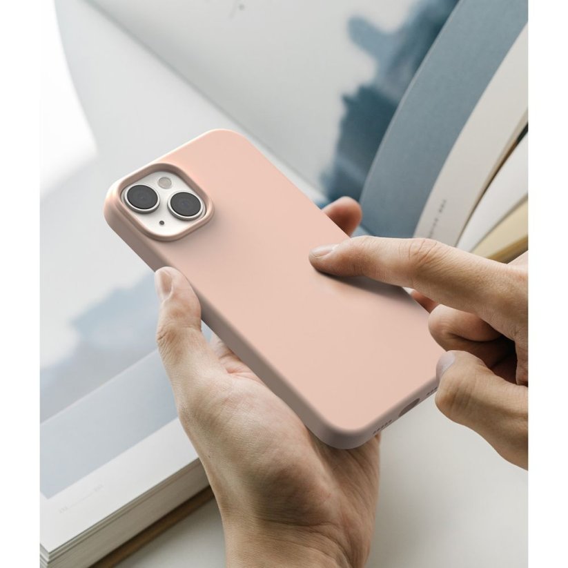 Kryt Ringke Silicone iPhone 14 Plus / 15 Plus Pink Sand