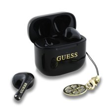Guess Classic Logo Charm TWS bezdrôtové slúchadlá Black