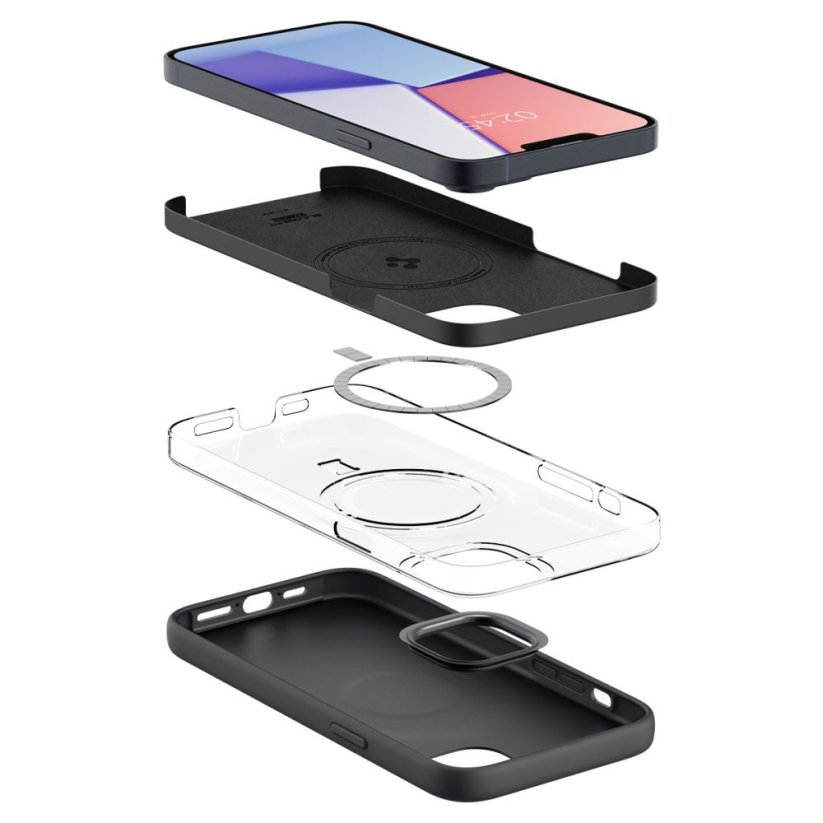 Kryt Spigen Silicone Fit Mag Magsafe iPhone 14 Plus / 15 Plus Black