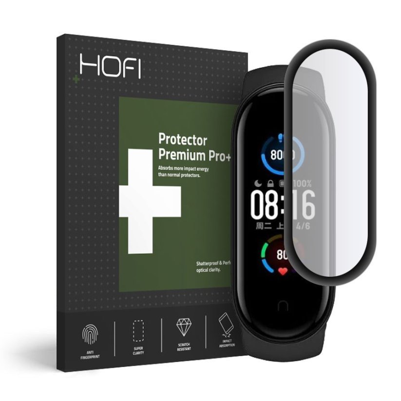 Ochranné sklo Hydbridné Sklo Hofi Hybrid Glass Xiaomi Mi Smart Band 5 Black