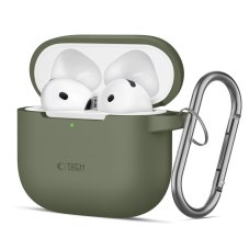 Kryt Tech-Protect Silicone Hook Apple Airpods 4 Olive Green