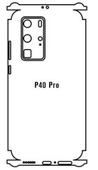 Hydrogel - zadná ochranná fólia - Huawei P40 Pro  - typ výrezu 2