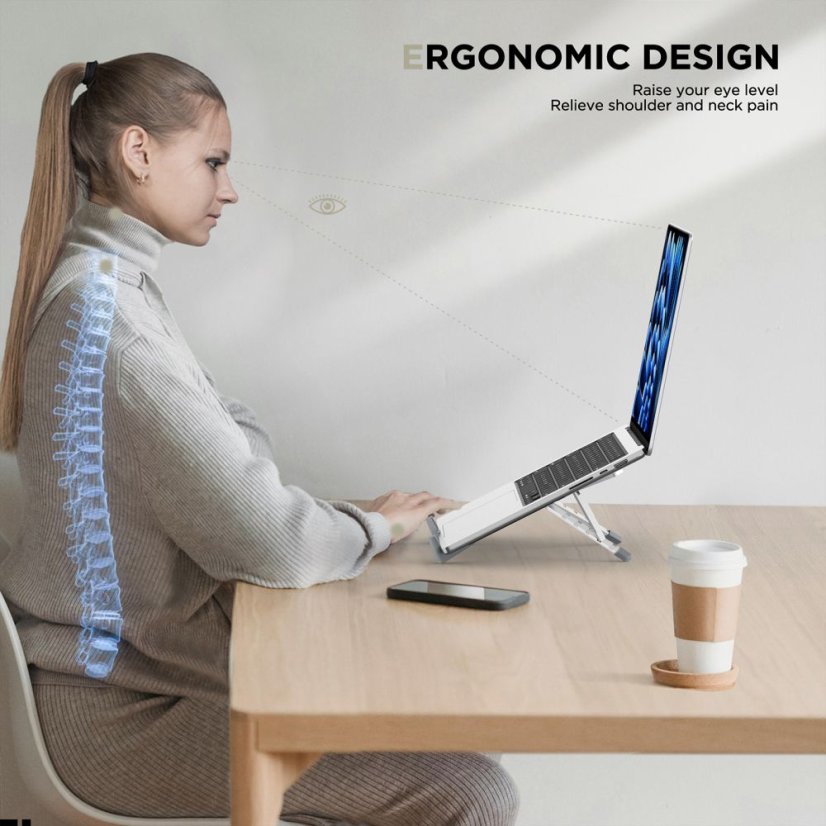 Stojan Tech-Protect Uls300 Universal Laptop Stand Silver