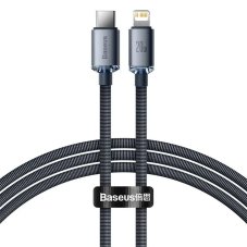 Baseus CAJY000201 Crystal Shine Series dátový kábel USB-C - Lightning 20W 1,2m Black Baseus CAJY000201 Crystal Shine Series dátový kábel USB-C - Lightning 20W 1,2m Black