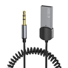 Kábel Tech-Protect Ultraboost Au01 Audio Adapter Aux Bluetooth 5.0 Cable Grey