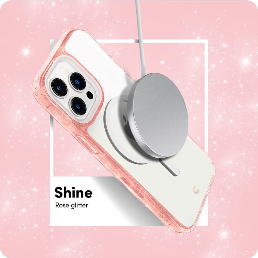 KRYT SPIGEN CYRILL SHINE MAG MAGSAFE iPhone 14 Pro GLITTER ROSE