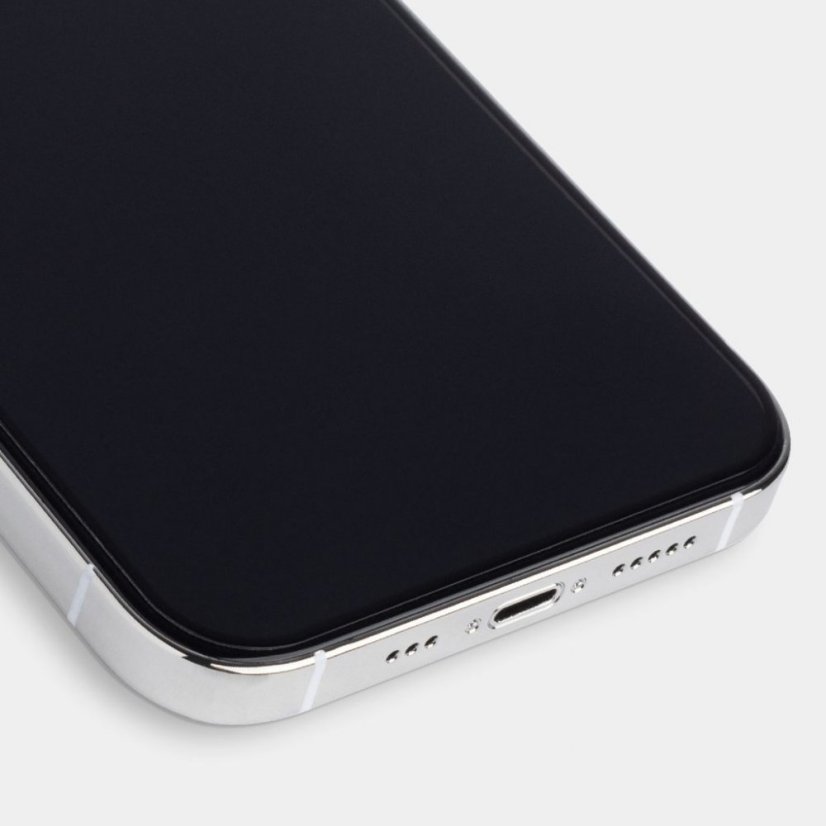 Védő edzett üveg fekete élekkel Apple iPhone 13 készülékhez