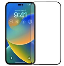 Ochranné temperované sklo s čiernymi okrajmi pre Apple iPhone 14 Pro