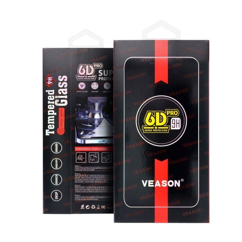 Edzett védőüveg 6D Pro Veason Glass - Xiaomi Redmi Note 12 Pro / 12 Pro + Black