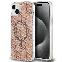 Kryt Original Faceplate Case Guess Guhmp15Shgcustgw iPhone 15 Plus (s MagSafe / Iml Gcube / Brown)