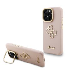 Guess PU Grained 4G Logo Stand Camera Frame zadný kryt pre iPhone 16 Pro Pink Guess PU Grained 4G Logo Stand Camera Frame zadný kryt pre iPhone 16 Pro Pink