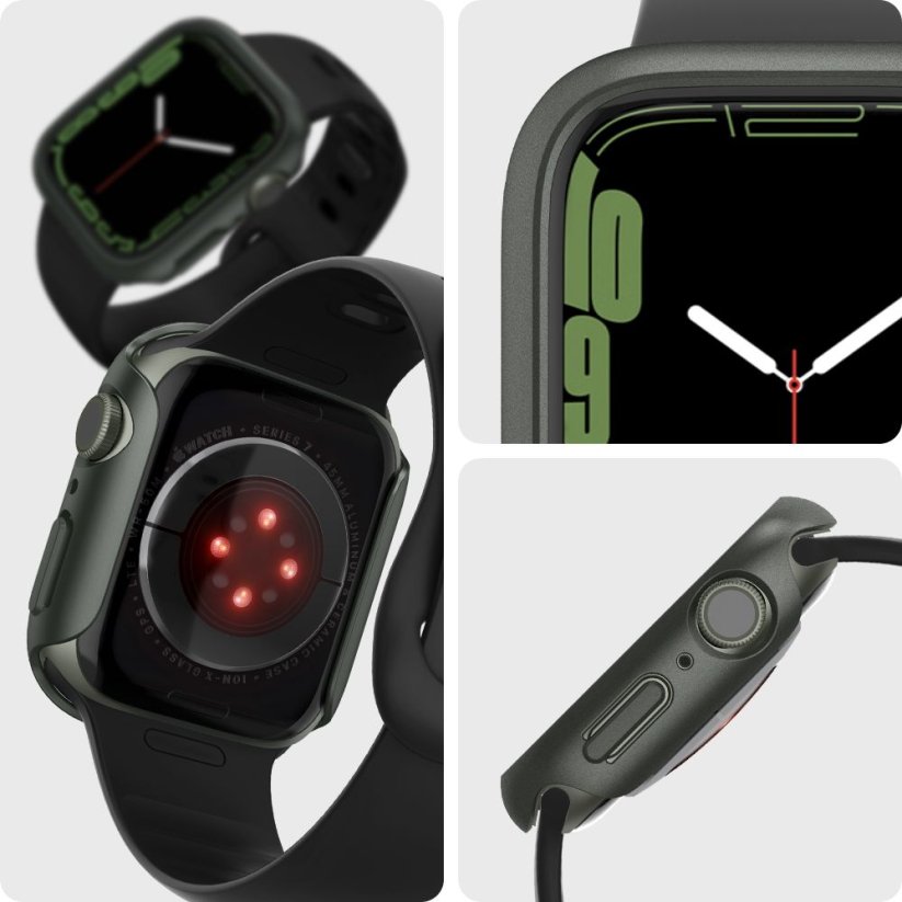 Kryt Spigen Thin Fit Apple Watch 7 / 8 / 9 (45 mm) Military Green