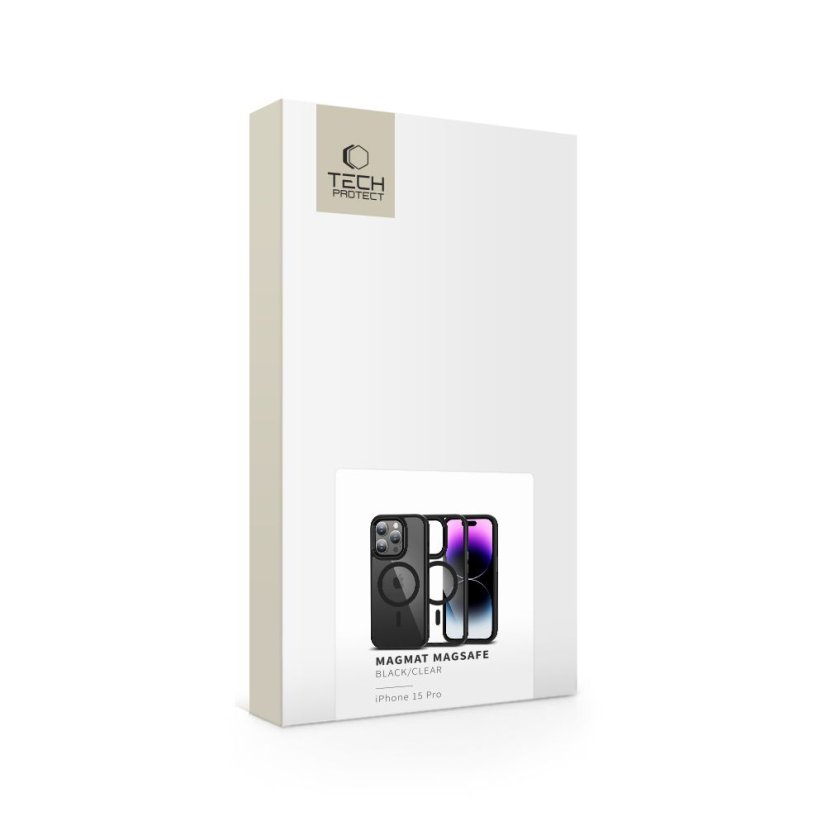 Kryt Tech-Protect Magmat Magsafe iPhone 15 Pro Black/Clear