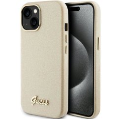 Kryt Guess Case iPhone 13 / 14 / 15 Guhcp15Spgmcsd (Glitter Glossy Script) Gold