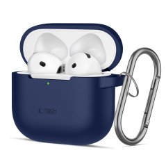 Kryt Tech-Protect Silicone Hook Apple Airpods 4 Navy Blue Kryt Tech-Protect Silicone Hook Apple Airpods 4 Navy Blue