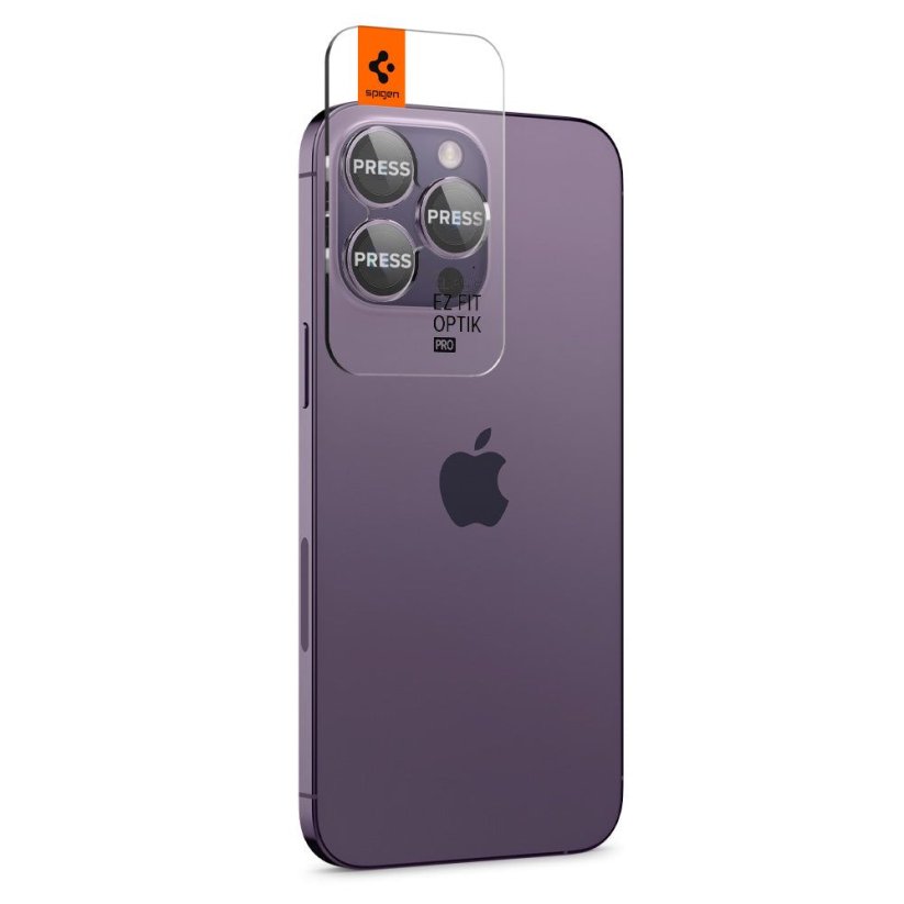 Ochranné sklo zadnej kamery Spigen Optik.Tr ”Ez Fit” Camera Protector 2-Pack iPhone 14 Pro / 14 Pro Max Deep Purple