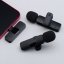 Wireless Lavalier Microphone Type C Double (2 In Set) K1 Black